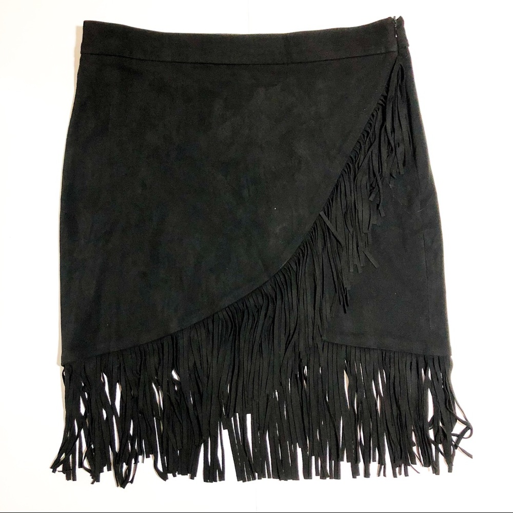 Zara Black Suede Skirt